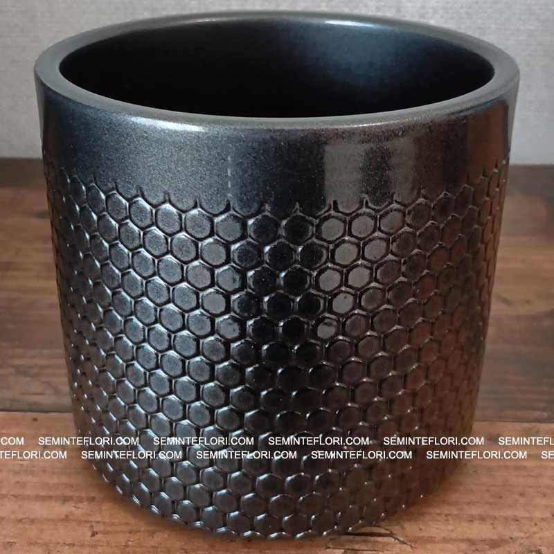 Ghiveci decorativ Capri Metallic Anthracite