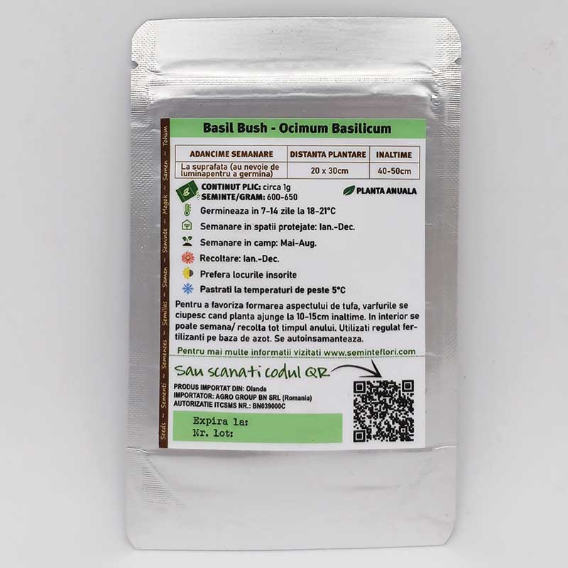 plic seminte flori greek basil bush
